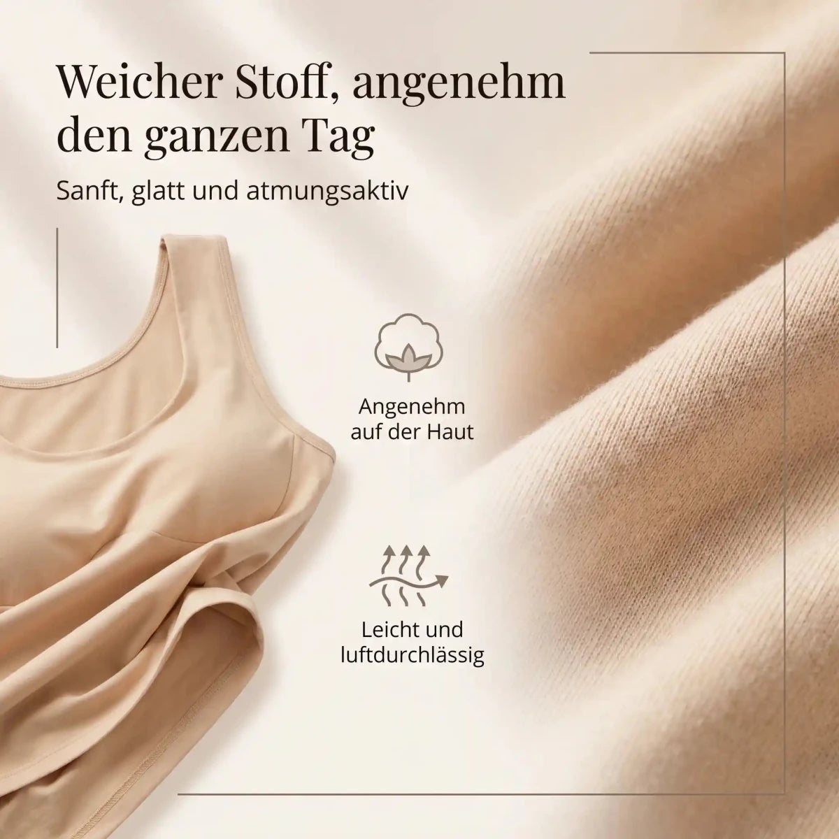Luniva Komfort-Tanktop mit integriertem BH - Luniva
