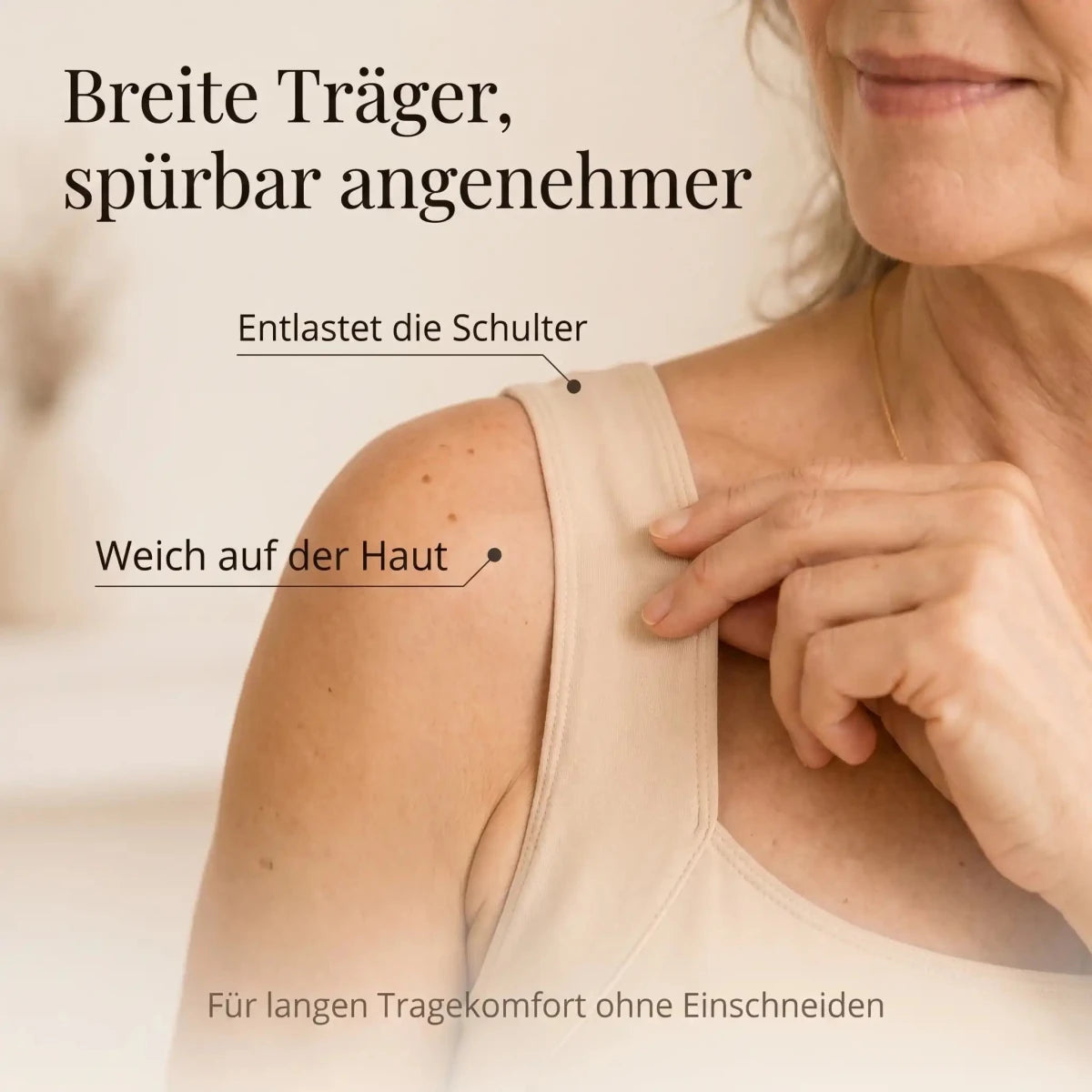 Luniva Komfort-Tanktop mit integriertem BH - Luniva